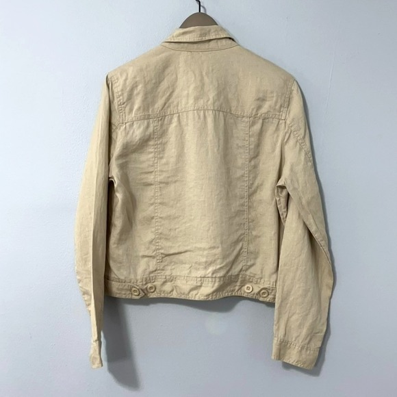 Quince European Linen Jacket Women Medium Driftwood Tan Lightweight Pockets - Picture 4 of 11
